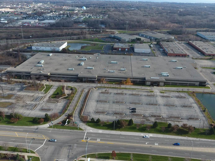 Waukegan site with parking and greenery, part of Venture One’s 363,027 sf buy