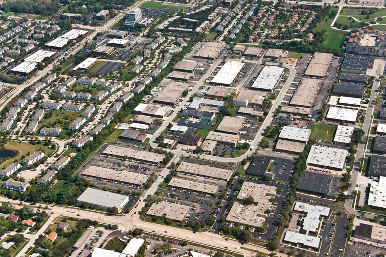 Yorkbrook Business area with industrial buildings and offices